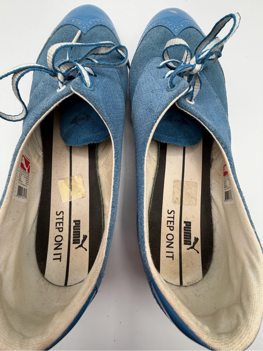 Puma x Mini Cooper Vintage Two-Tone Wingtip Ballerina Lace-Up Sneakers Size 10 - Picture 4 of 8